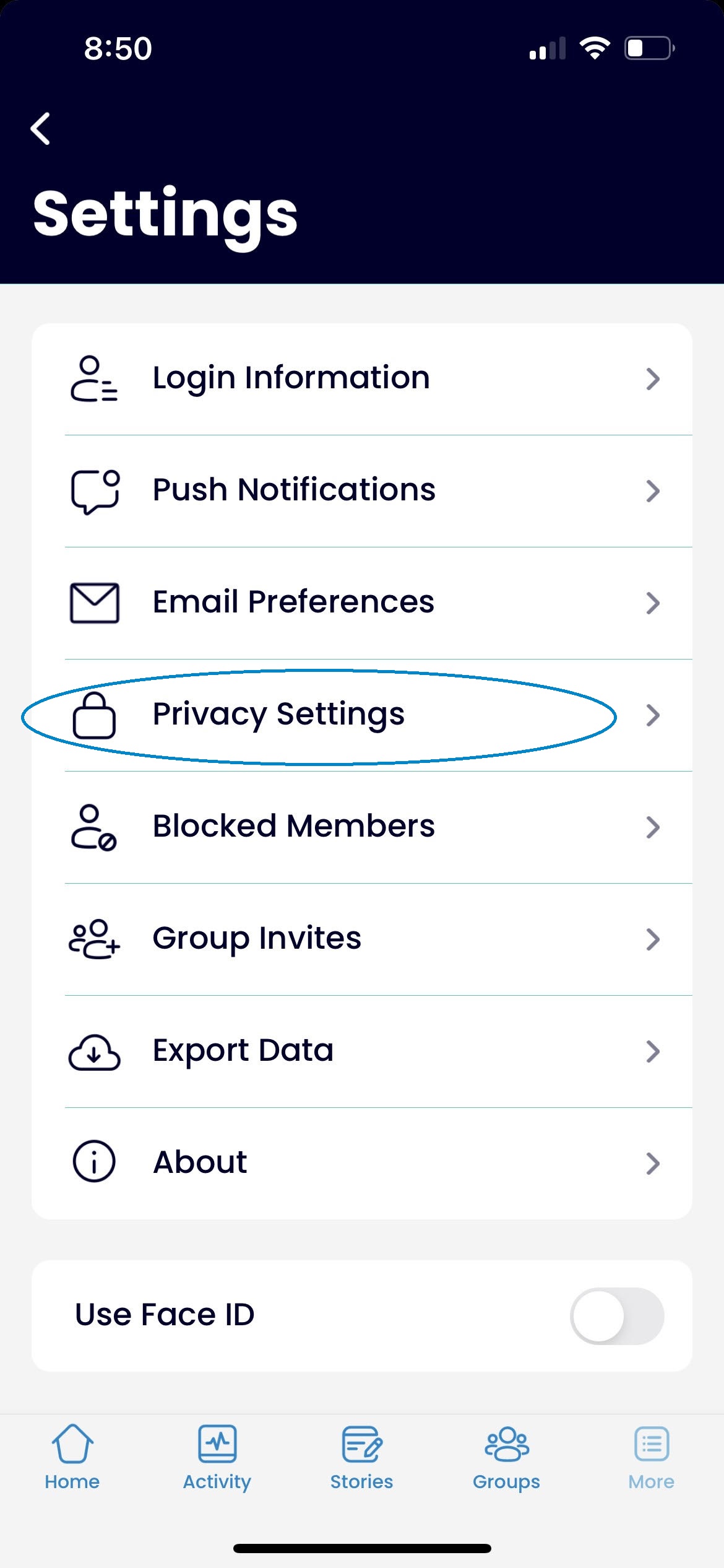 Adjust Profile Visibility Settings REV Support